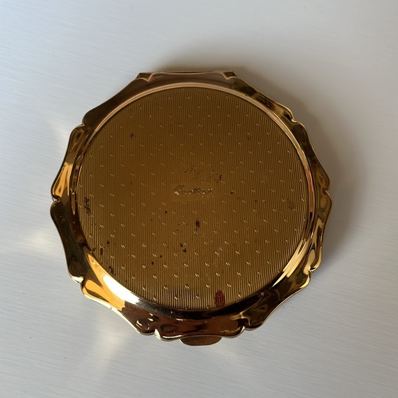 Vintage Marbled Jade Green Stratton England Empty Compact - Picture 9 of 13